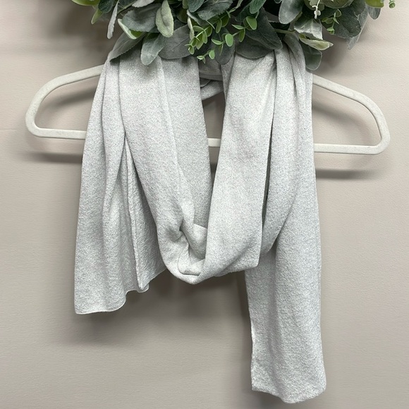Calvin Klein White and Metallic Silver Scarf - Picture 1 of 8